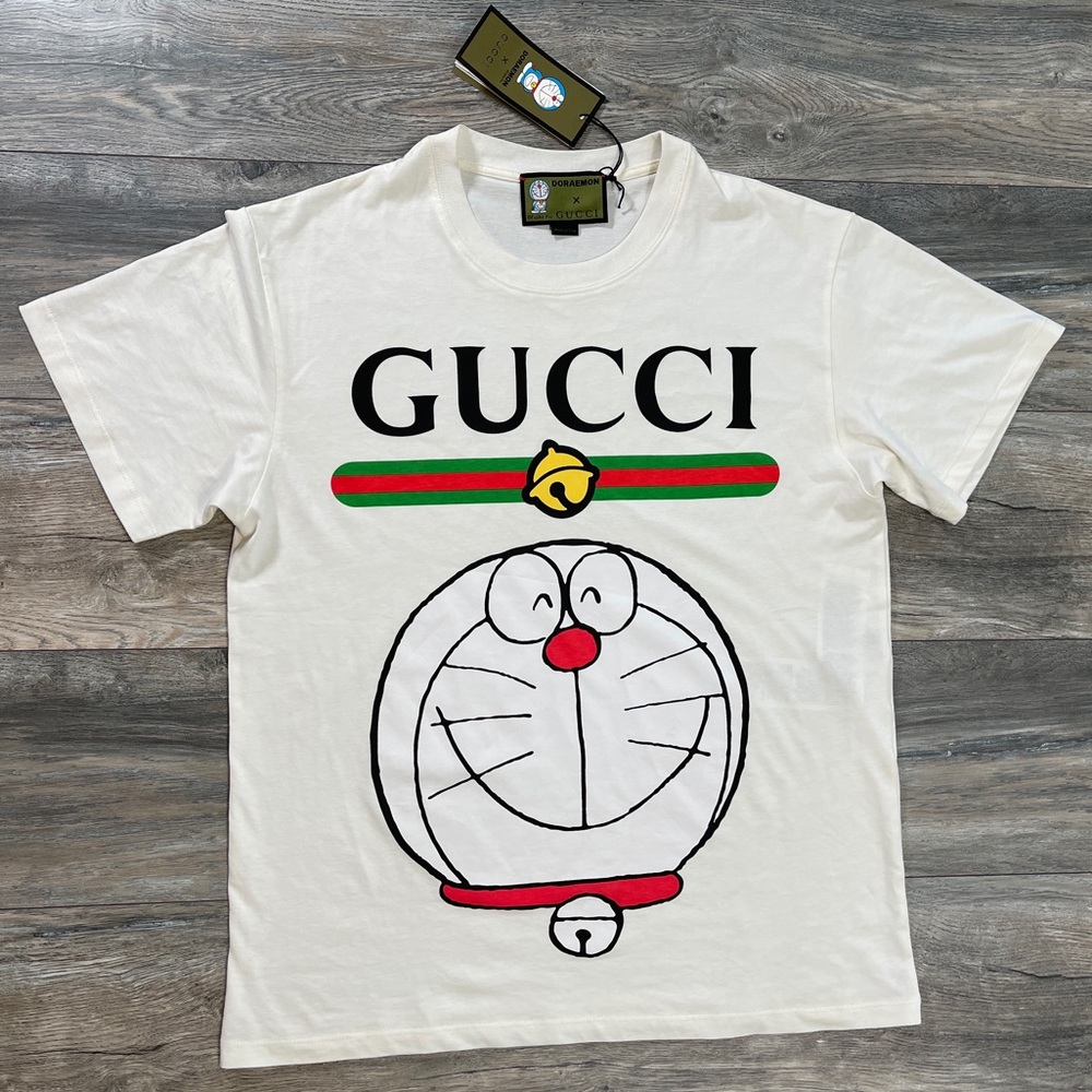 Gucci x Doraemon Unisex T-shirt ivory Size XS